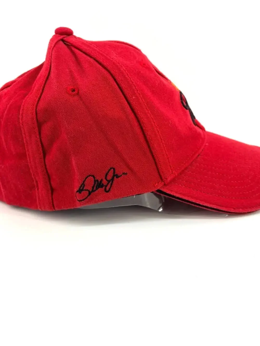 NOS Vintage Chase Authentics Crown B Dale Jr 8 Red Seam Covered A-Flex Cap - Picture 4 of 4